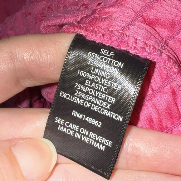 Torrid Women’s Lace Square Neck Smocked Crop Top Pink Size 5X NWT - Picture 4 of 4